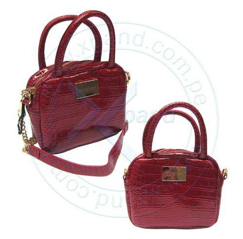 Cartera Bolso Queen Rojo Maletín Mujer Vestido Estilo Cuero