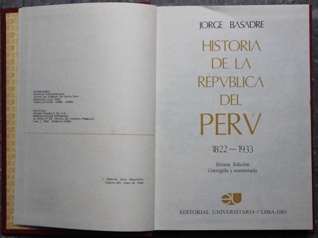 Coleccion de Historia del Peru Basadre Nueva
