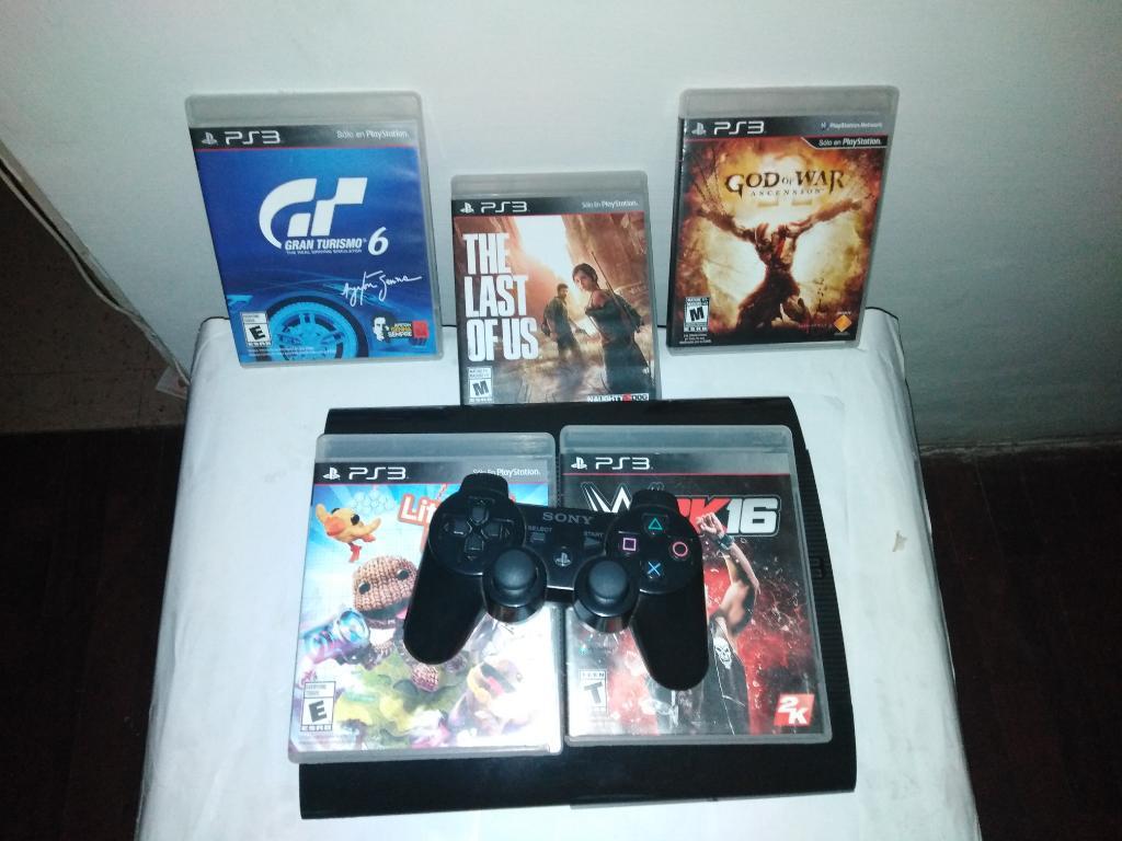 Ps3 Slim 500 Gb con Todo Lo de La Imagen