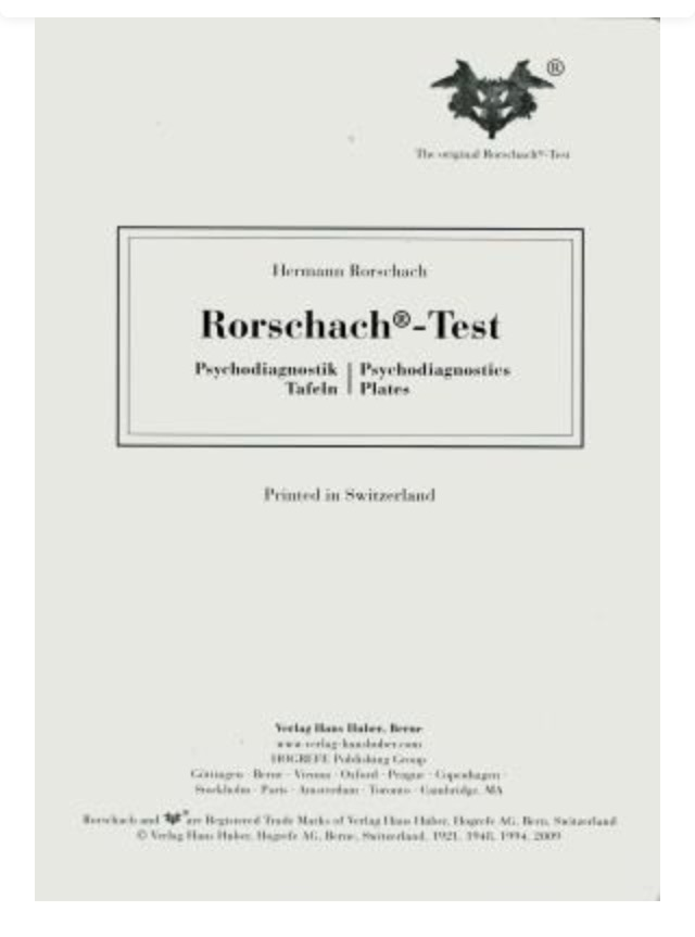 Láminas originales del Test de RORSCHACH