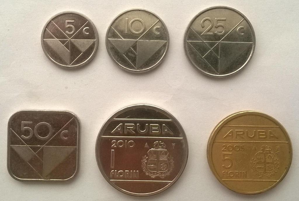 Monedas Aruba Serie Completa Circulante