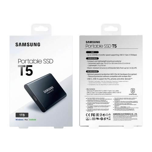 Ssd Externo Samsung Portable T5 1tb 1.8'' Usb 3.1 - 10gb/s
