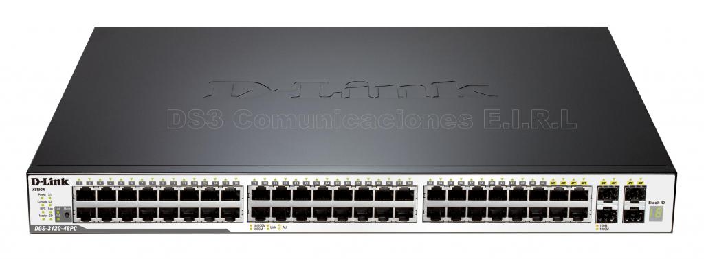 Switch Gigabit Administrable DLink L2 48 Puertos PoE