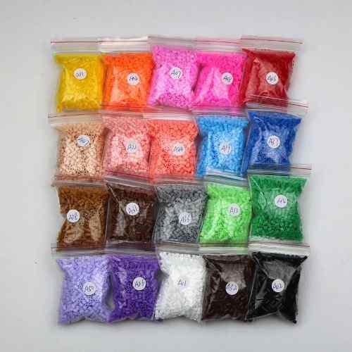100 Hama Beads,mini Beads De 2.6 Mm,20 Colores,manualidad