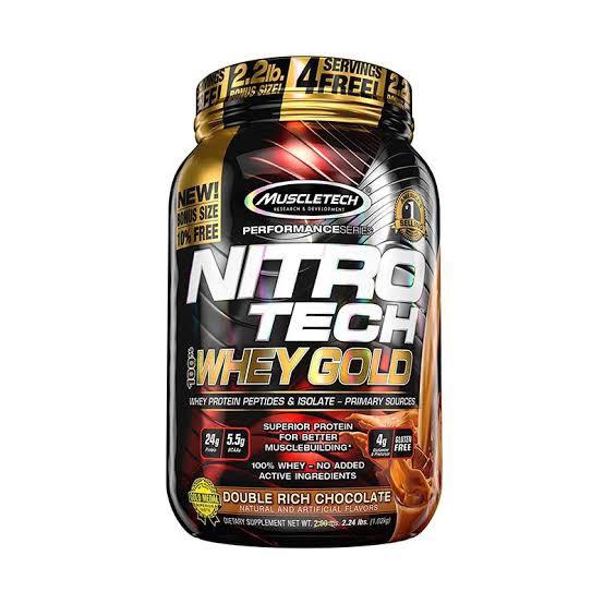 Nitro Tech 100 Whey Gold Protein 2.2 Lb