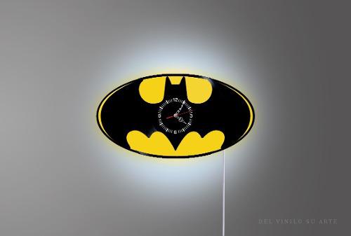 Reloj De Pared Simbolo Batman Luces Led Arte