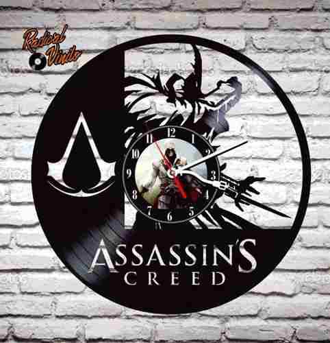 Reloj De Vinilo Retro Assassin Creed Regalos