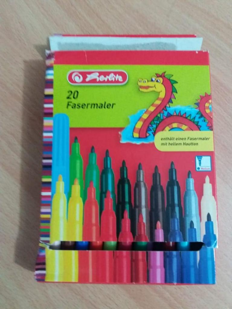 Caja de 20 plumones alemanes de colores