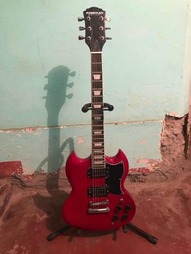 Guitarra Freeman Modelo Sg Color Rojo