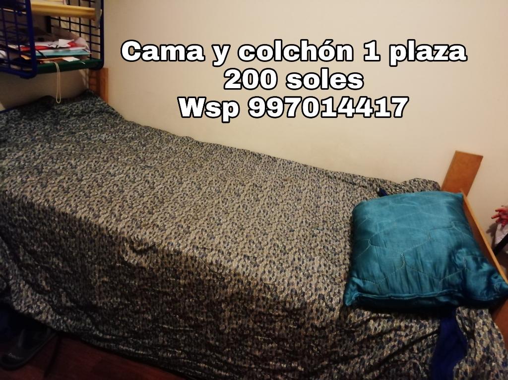 Cama Y Colchón Plaza Y Media