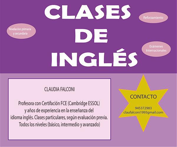 CLASES DE INGLÉS