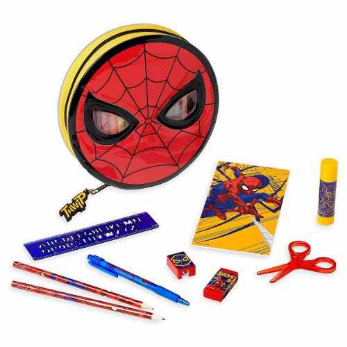 Spiderman Cartuchera Set Plumones Y Colores Disney Store