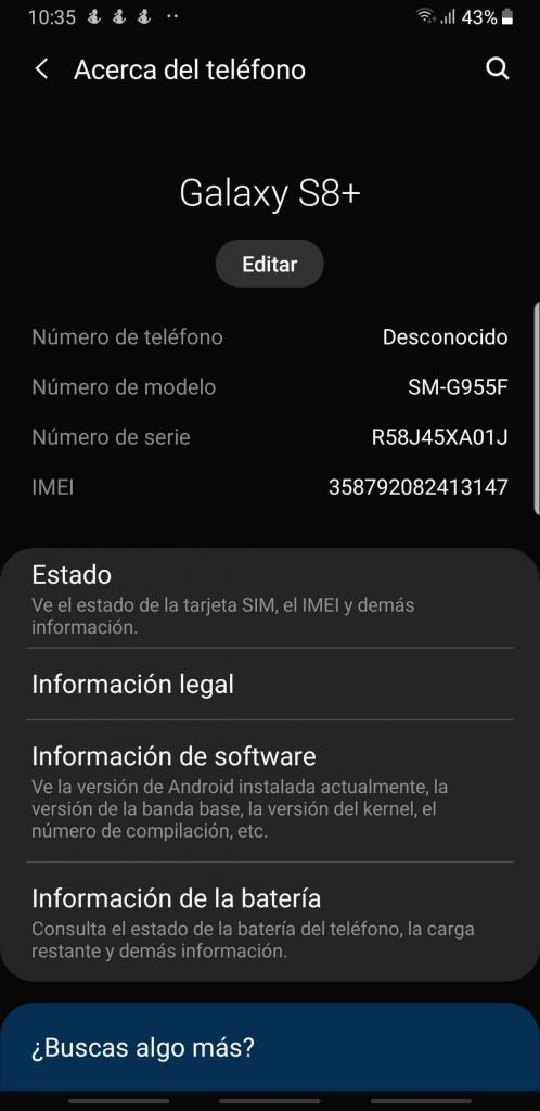 SAMSUNG S8 PLUS 64 GB