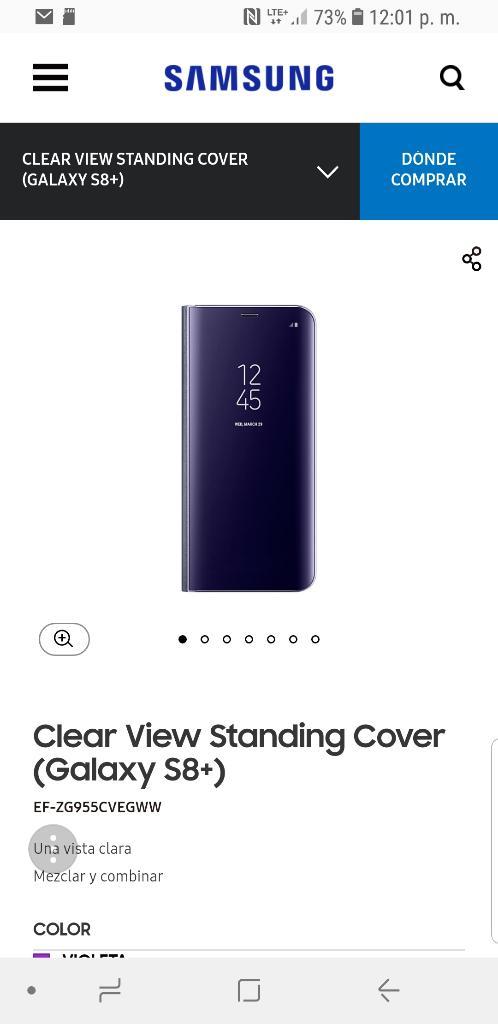 Clear View Standing Cover para S8plus
