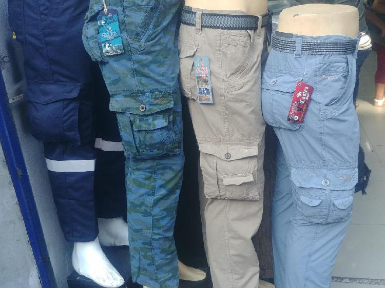 Pantalon Tipo Cargo Drill Hombre
