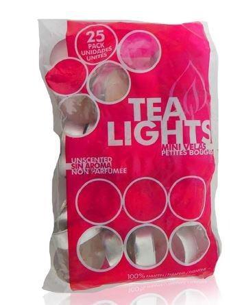 Bolsa De 25 Unidades Tea Light Blancas Kerzen