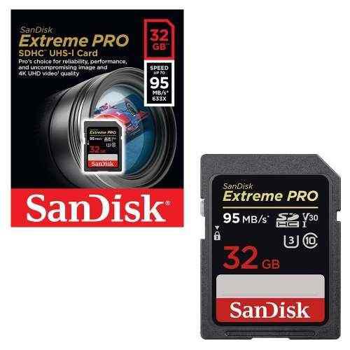 Memoria Sandisk Sd 32 Extreme Pro U3 4k Uhd