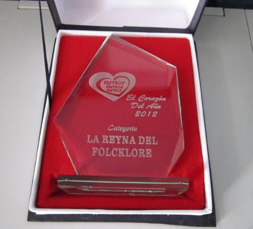 Trofeo Recordatorio Placa Vidrio 18cm C/ Logo Texto Estuche