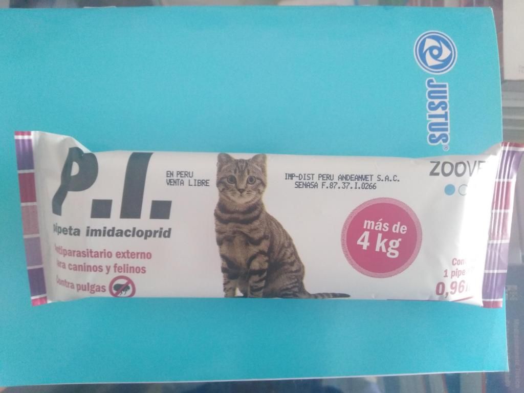 PIPETA P.I. GATO DE 4 HASTA 8KG