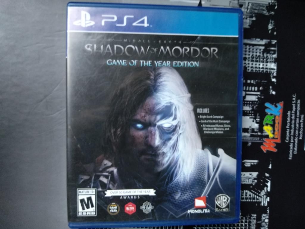 Shadow Of Mordor Ps4 Juego