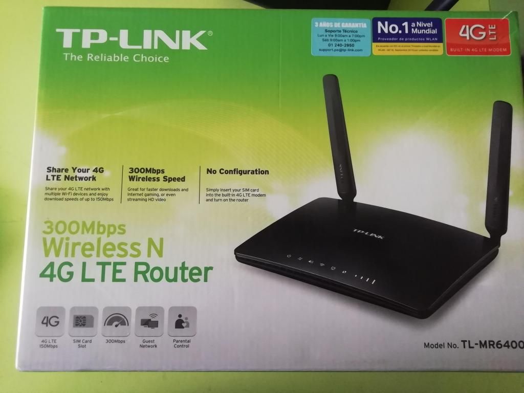 Vendo router TPLINK 4G LTE Modelo Nº TLMR