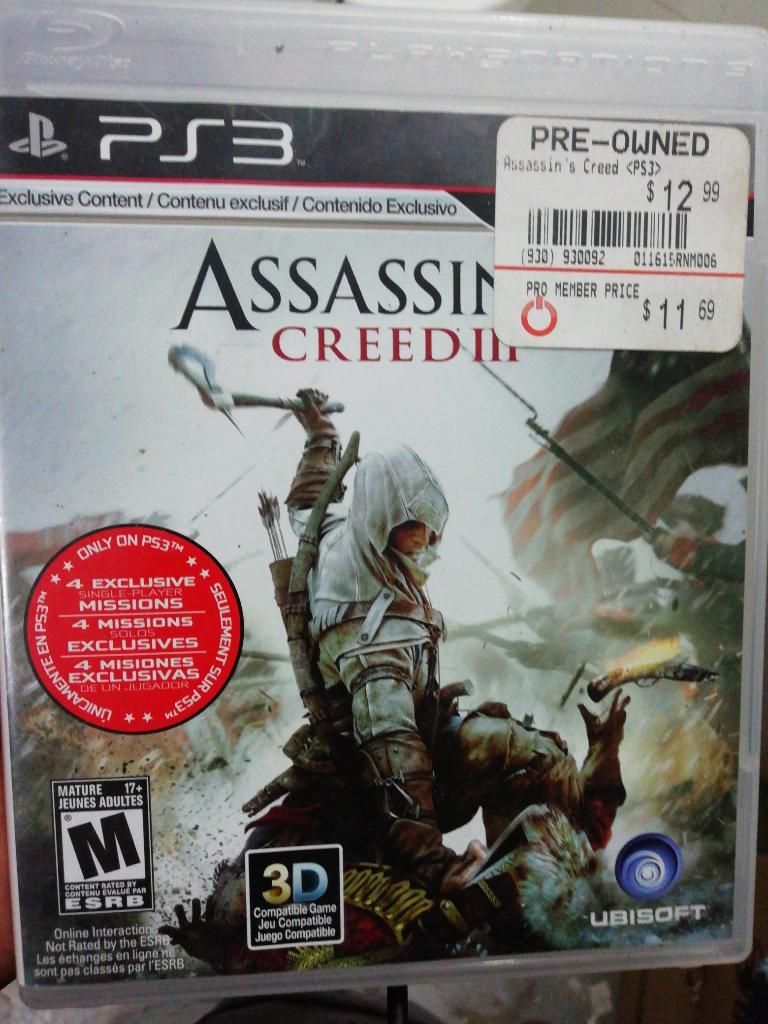 Assassins Creed 3 Juegos Ps3