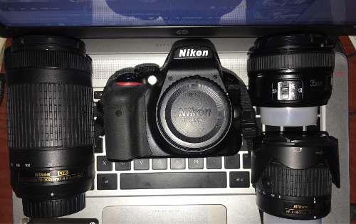 Nikon D3400 Con Tres Lentes