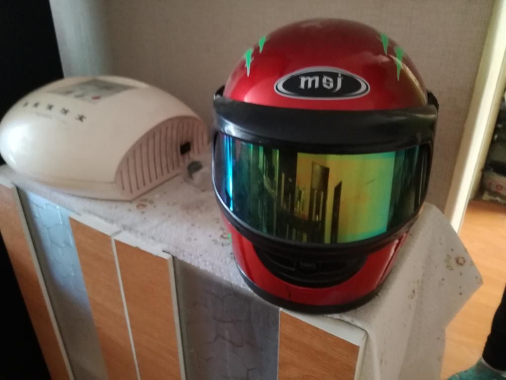 Casco para Moto Roja