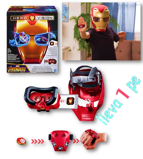 Hasbro Máscara Iron Man Realidad Aumentada Hero Vision Rojo
