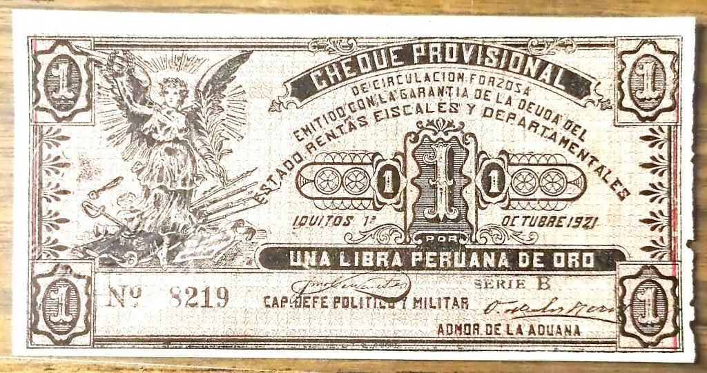 billete una libra peruana  iquitos