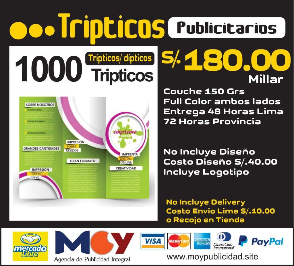 TRIPTICOS PUBLICITARIOS / DIPTICOS