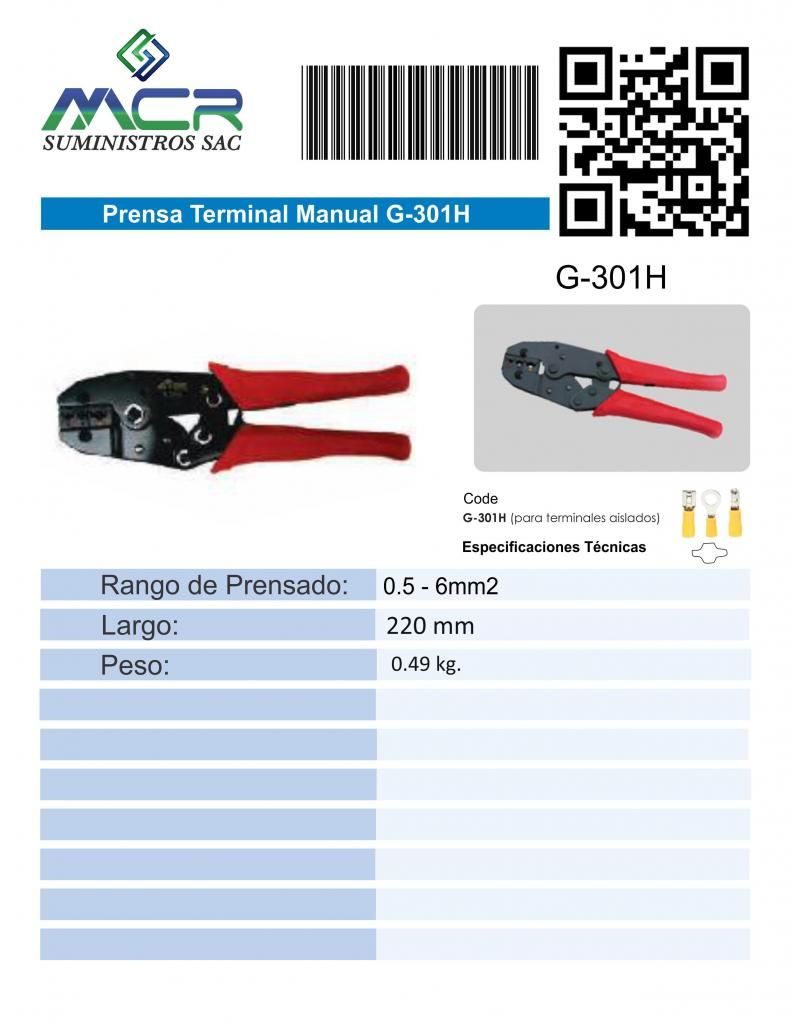 Prensa Terminal G301H Manual