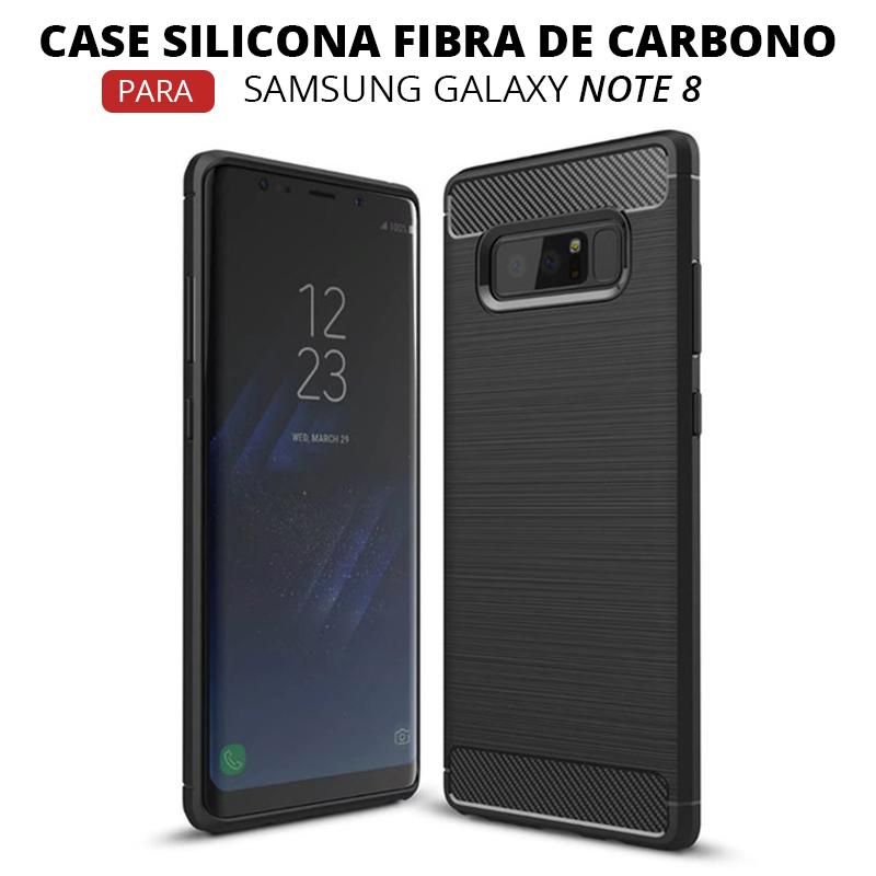 Case Funda Protector goma Fibra Carbono para Samsung Galaxy