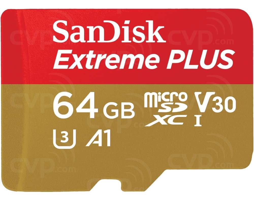 Memoria Sandisk Extreme Plus V30 De 64gb para Grabar 4K