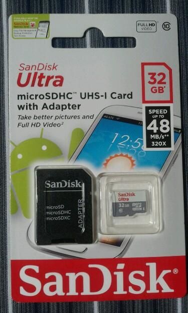 Micro sd 32gb sandisk ultra 48mb/s