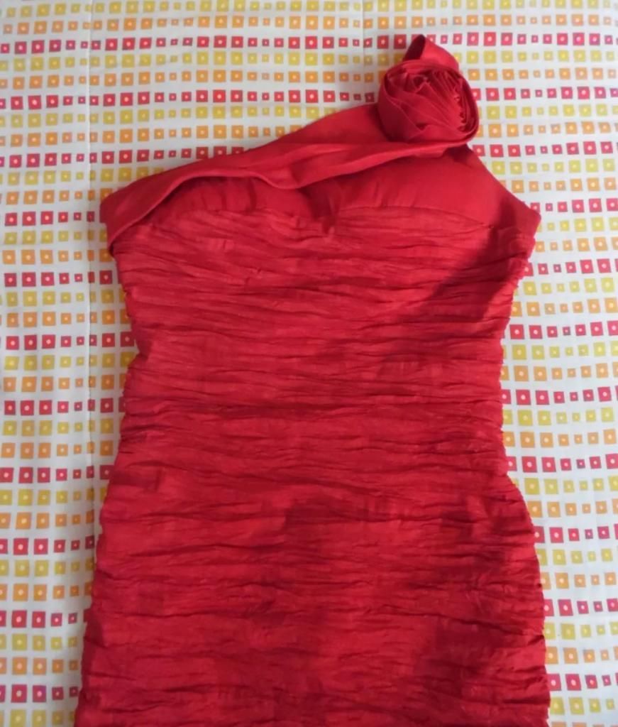 Vestido Pegado Talla M Color Rojo