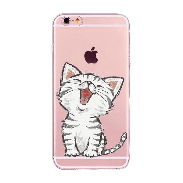 Case / Carcasa Transparente Gato para Celular iPhone