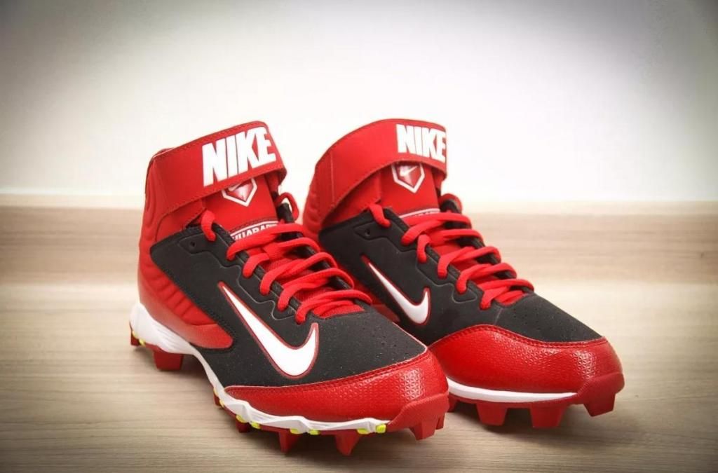 Zapatillas Nike Huarache - Baseball Rojo Y Negro Us-8 Uk-41