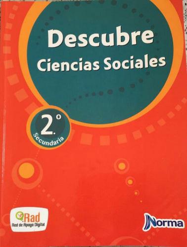 Texto Descubre Ciencias Sociales 2° Secundaria - Edit.
