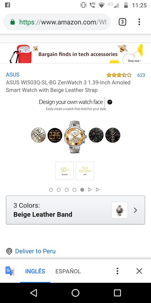 Reloj Smart Watch ZENWATCH 3