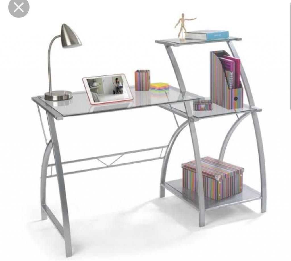 Mueble de Escritorio - Acero/vidrio