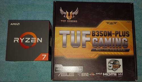 Placa Asus Tuf B350m Plus Gaming Y Procesador Ryzen 
