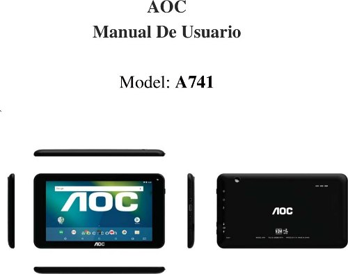 Tablet Aoc 7 Modelo A741 + Sintonizador Digital Tv + Case