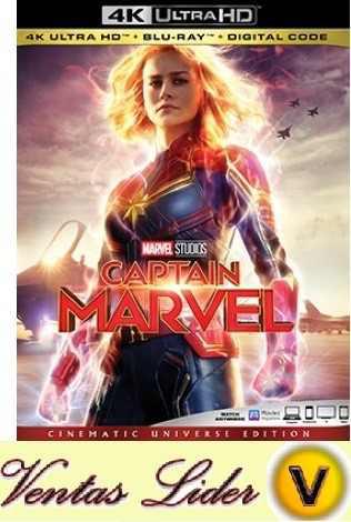 Blu-ray 4k Uhd + 2d / Captain Marvel. De Ventaslider