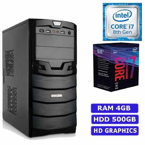 Cpu Intel Core I7 8ava Generación, Ram 4gb Ddr4, Hdd 500gb