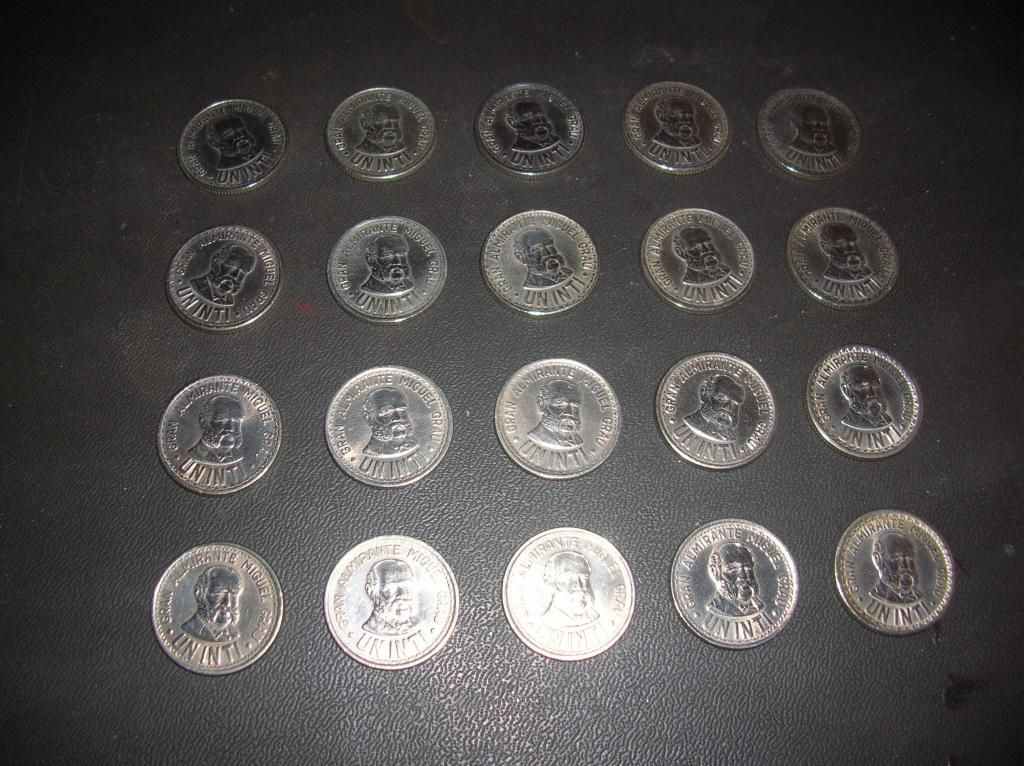 20 MONEDAS ANTIGUAS DE UN INTI