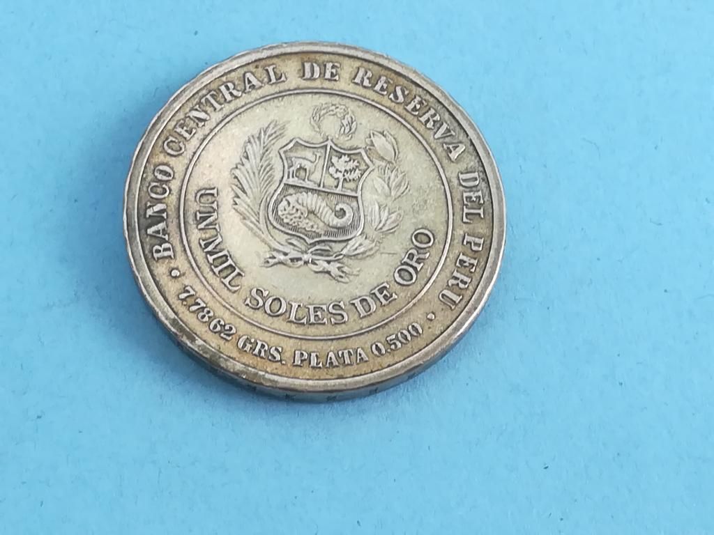 Antigua Moneda de Plata  Mil Soles