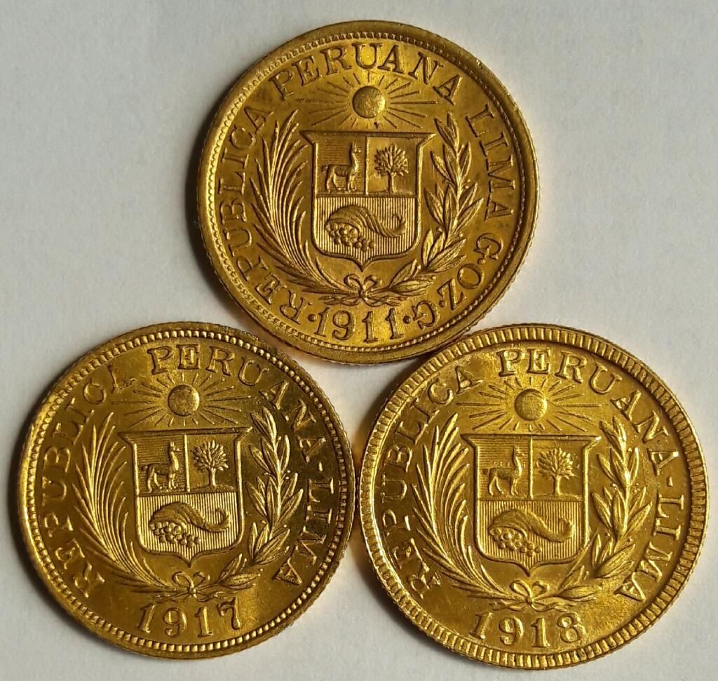 Monedas Libras de Oro Peruanas
