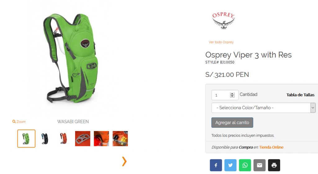 mochila Osprey Viper 3 with Res
