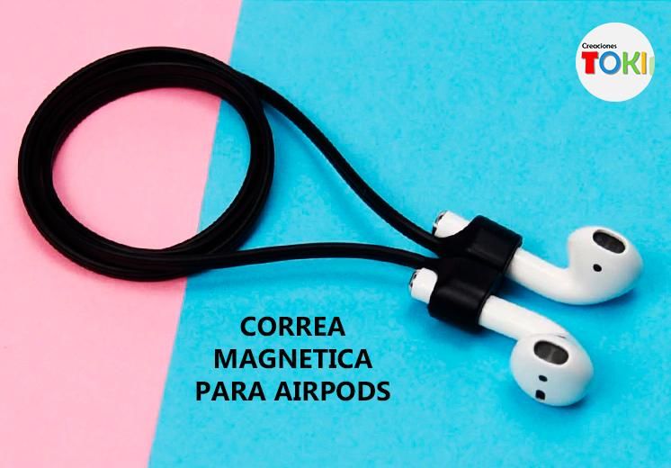 Correa Antipérdida Strap Magnetica Para Apple Airpods Negro